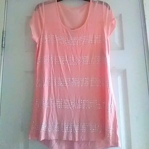 Women's studded peach blouse